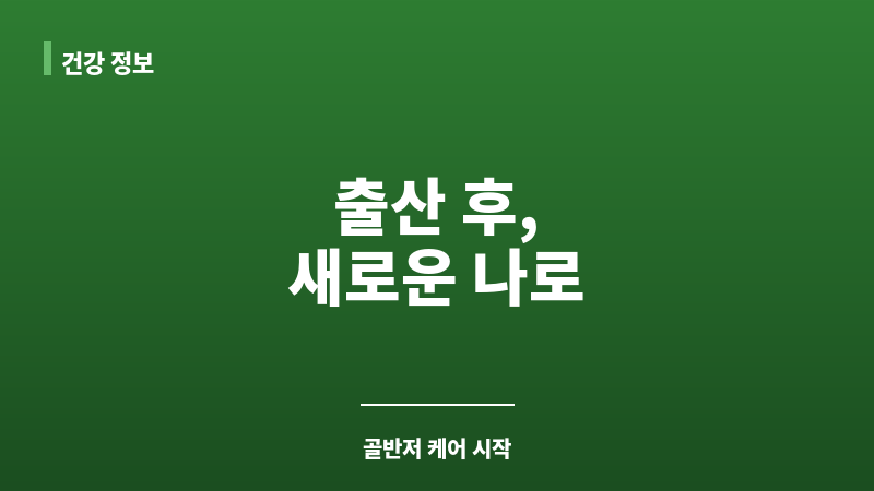 산후 골반저 운동 보조 이미지