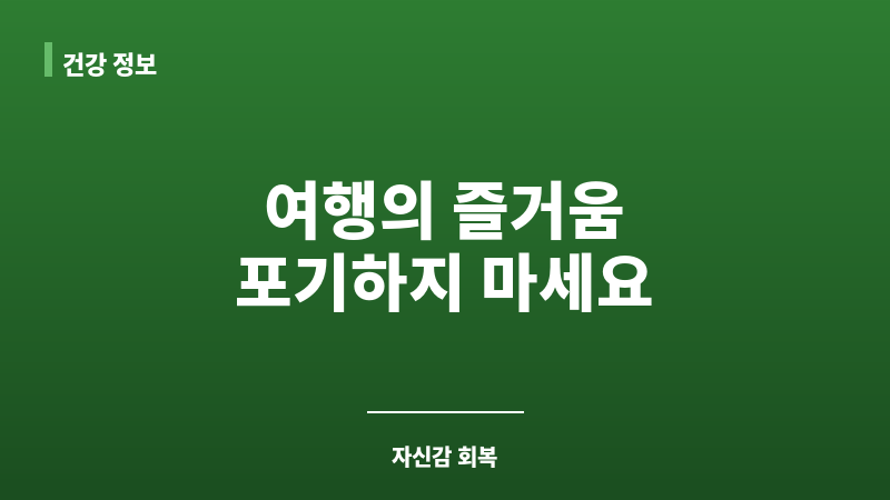 요실금 여행 포기 보조 이미지 요실금 여행 포기 보조 이미지