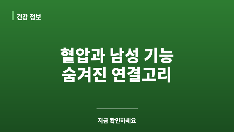 고혈압 발기부전 원인 보조 이미지 고혈압 발기부전 원인 보조 이미지