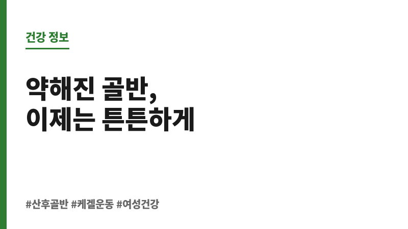산후 골반저 운동 보조 이미지