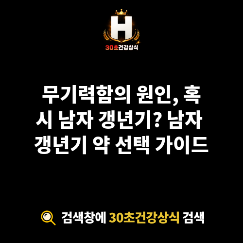 남자 갱년기 약