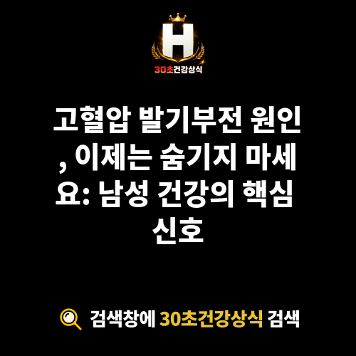 고혈압 발기부전 원인