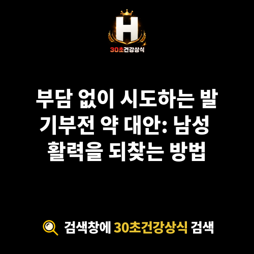 발기부전 약 대안