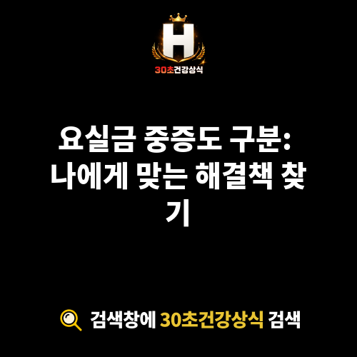 요실금 중증도 구분