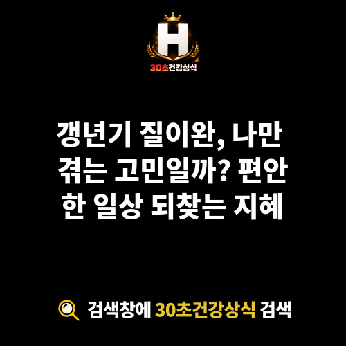 갱년기 질이완