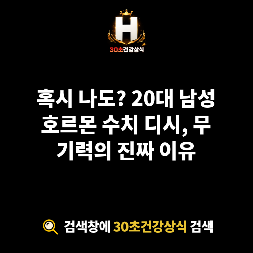 20대 남성호르몬 수치 디시