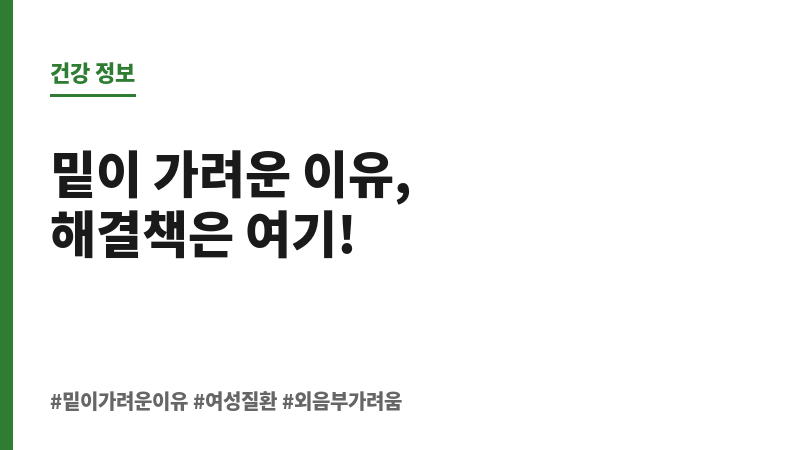 밑이 가려운 이유 보조 이미지 밑이 가려운 이유 보조 이미지