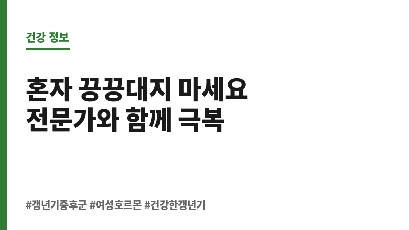갱년기증후군 보조 이미지