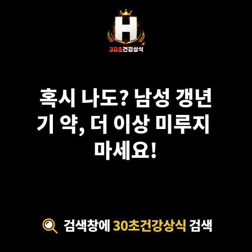 남성 갱년기 약